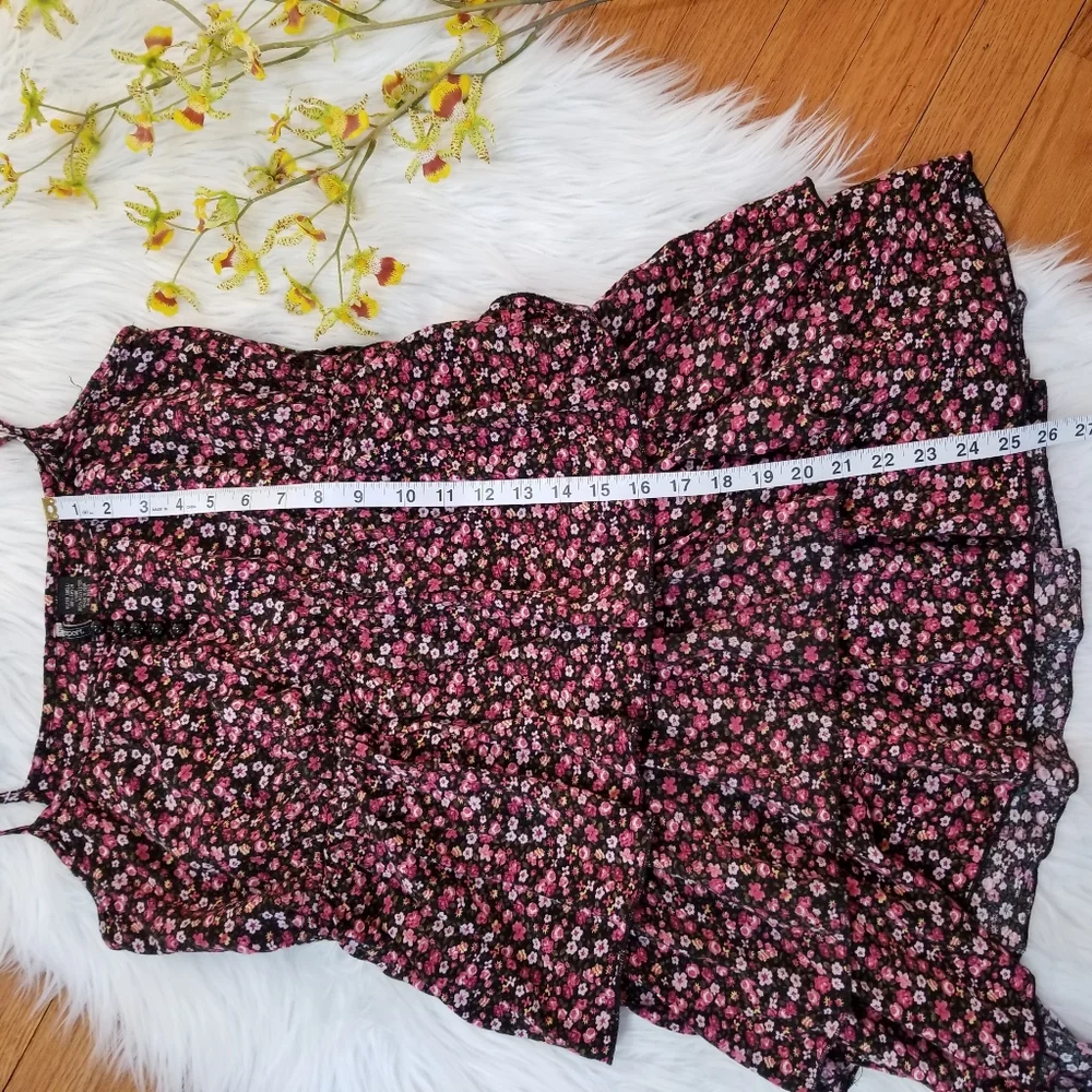 PASSPORT Floral Ruffle Mini Dress SIZE L. - Picture 13 of 16
